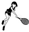 Tennis silhouette　テニスのシルエット１